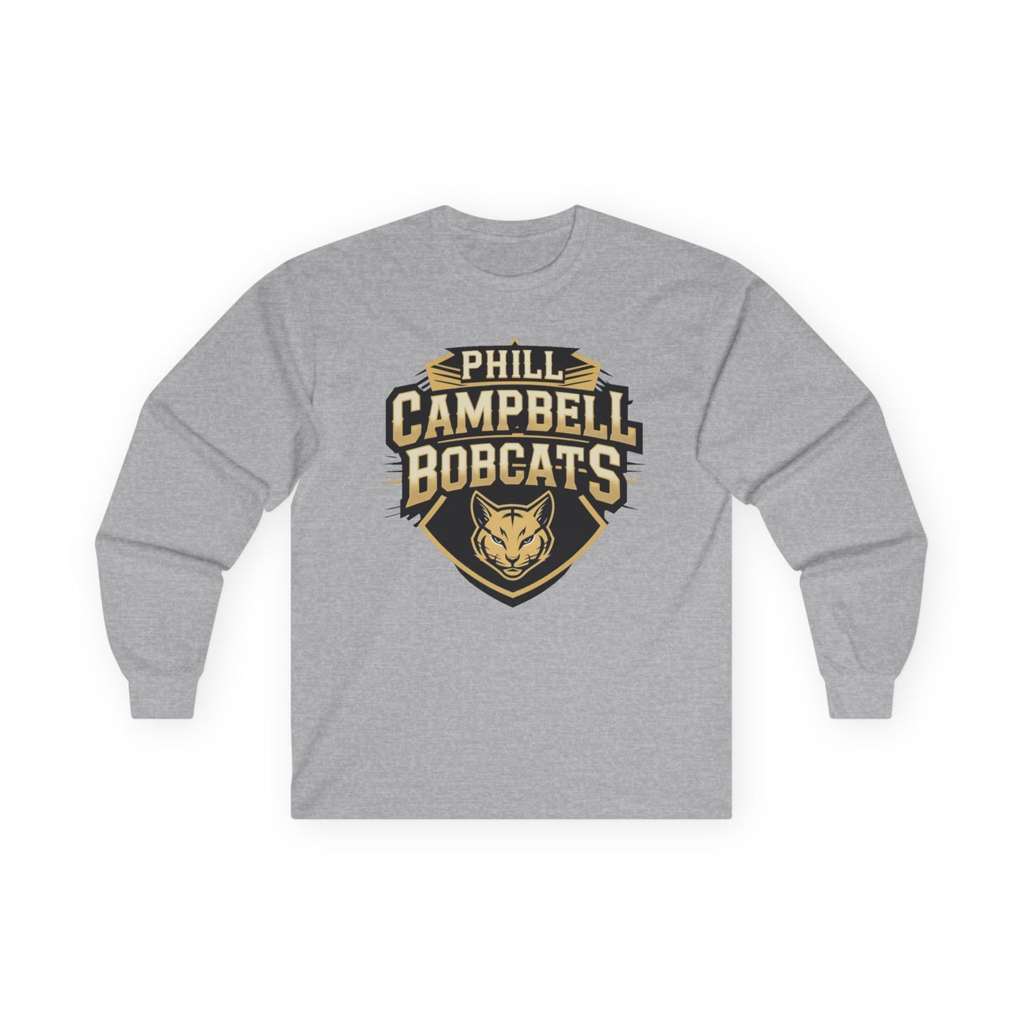 Adult Long Sleeve Tee \ Phill Campbell Bobcats \ PCB1
