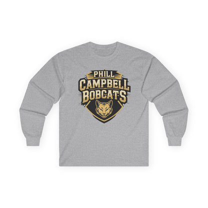 Adult Long Sleeve Tee \ Phill Campbell Bobcats \ PCB1