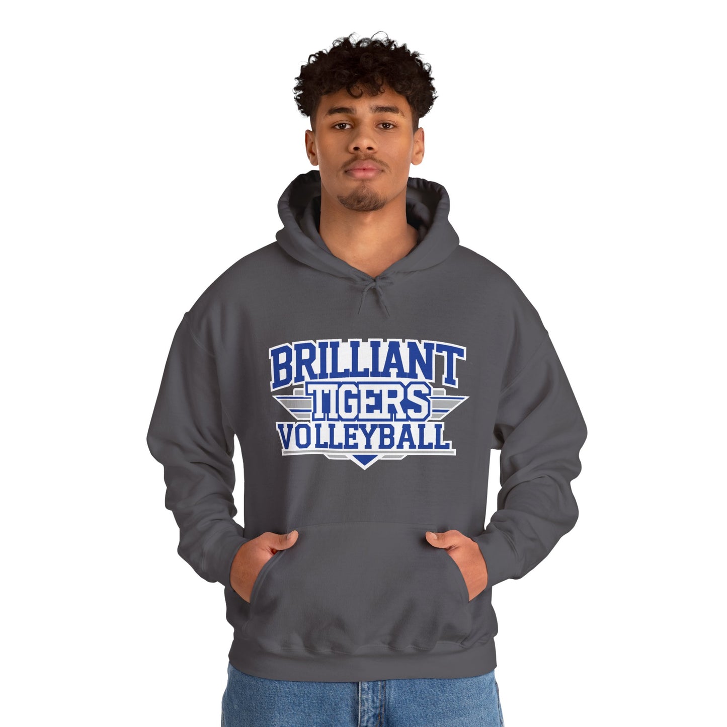 Adult Hoodie Sweatshirt \ Brilliant Tigers Volleyball \ BTV2