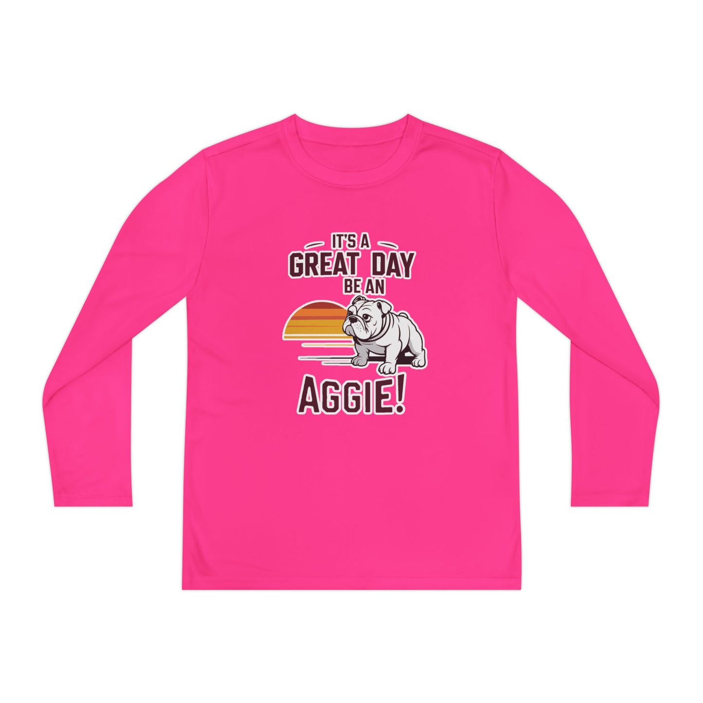 Youth Long Sleeve Tee \ It's a Great Day to be an Aggie! \ GDA3