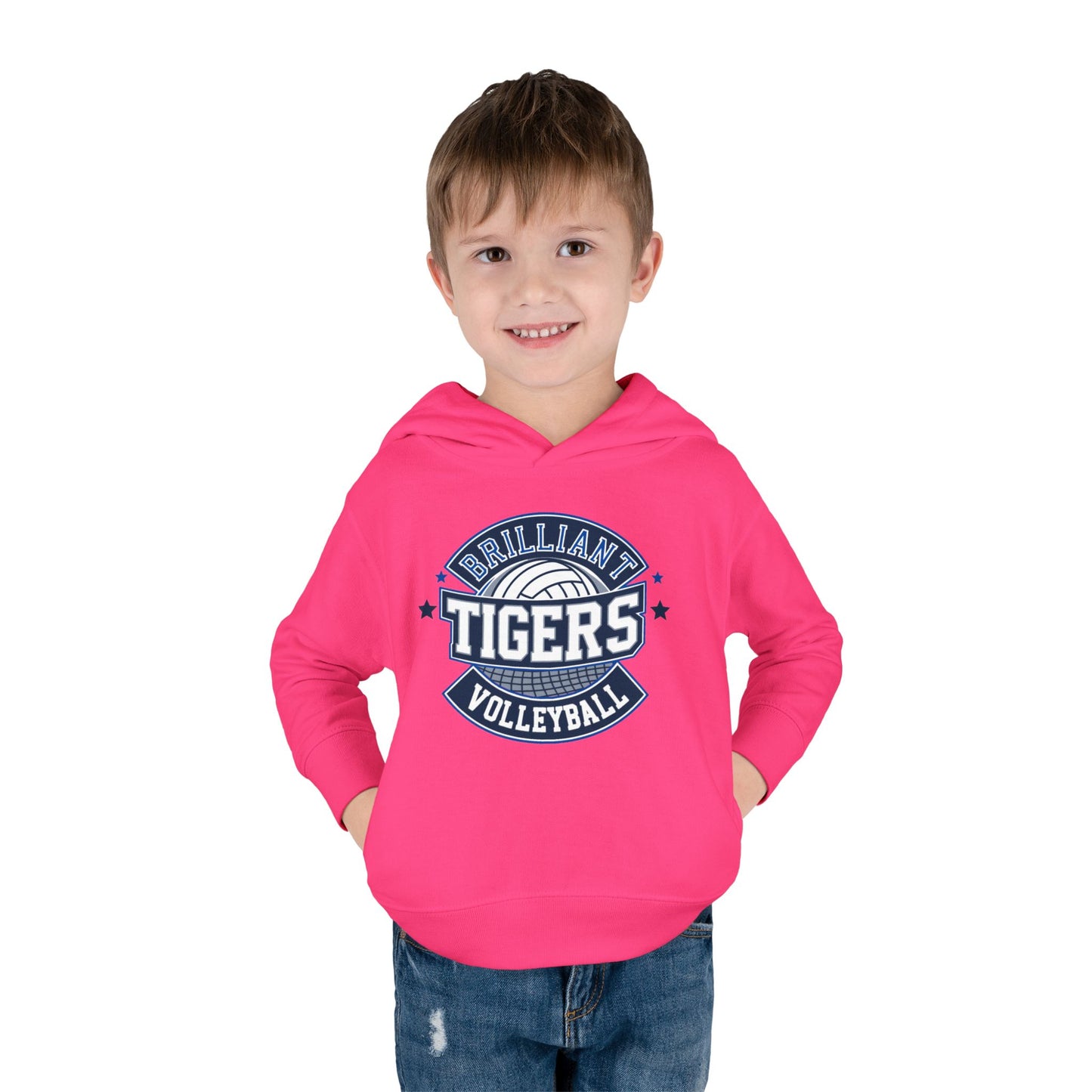 Toddler Hoodie Sweatshirt \ Brilliant Tigers Volleyball \ BTV1