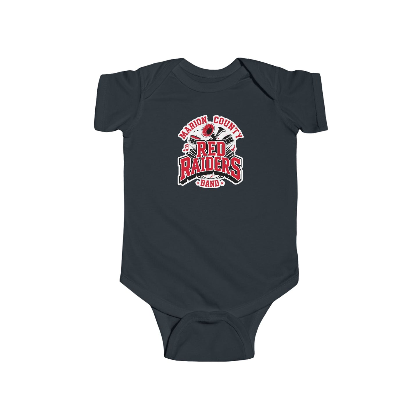 Short Sleeve Baby Bodysuit \ Marion County Red Raiders Band \ MCB2