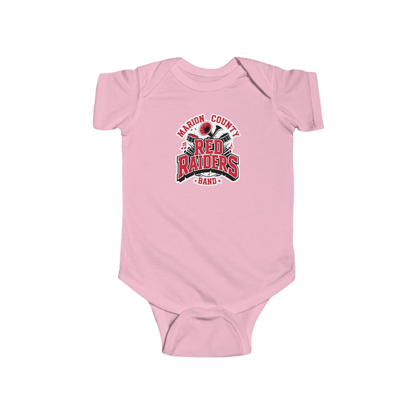 Short Sleeve Baby Bodysuit \ Marion County Red Raiders Band \ MCB2