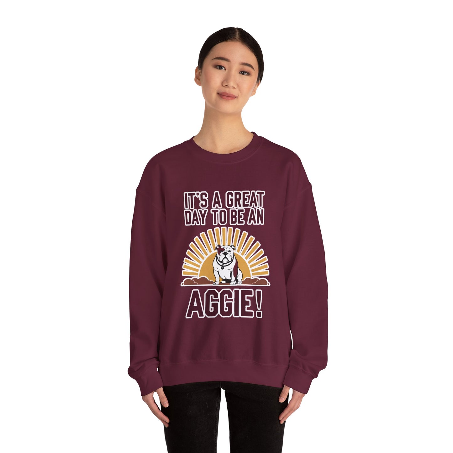 Adult Crewneck Sweatshirt \ It's a Great Day to be a Aggie! \ GDA4