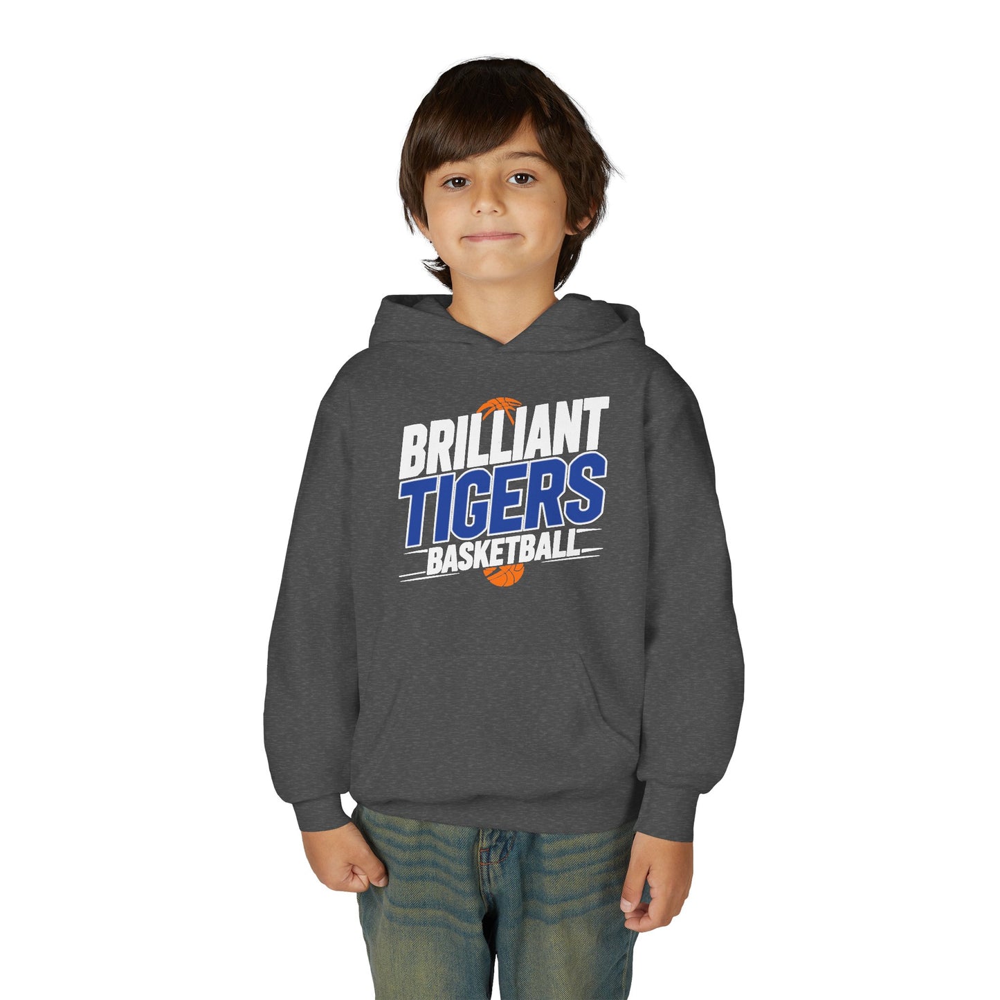 Youth Hoodie Sweatshirt \ Brilliant Tigers Basketball \ BTBK1