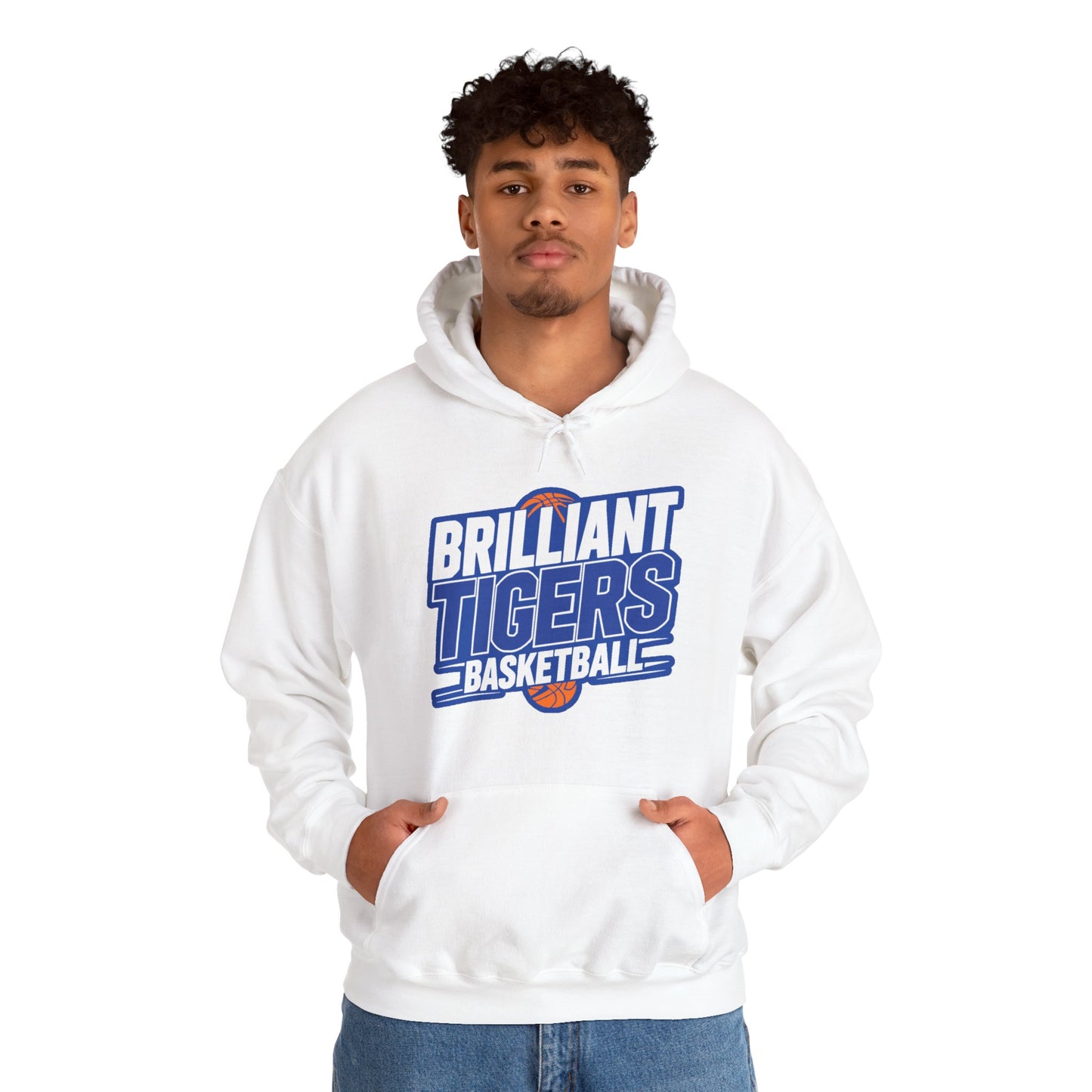Adult Hoodie Sweatshirt \ Brilliant Tigers Basketball \ BTBK1