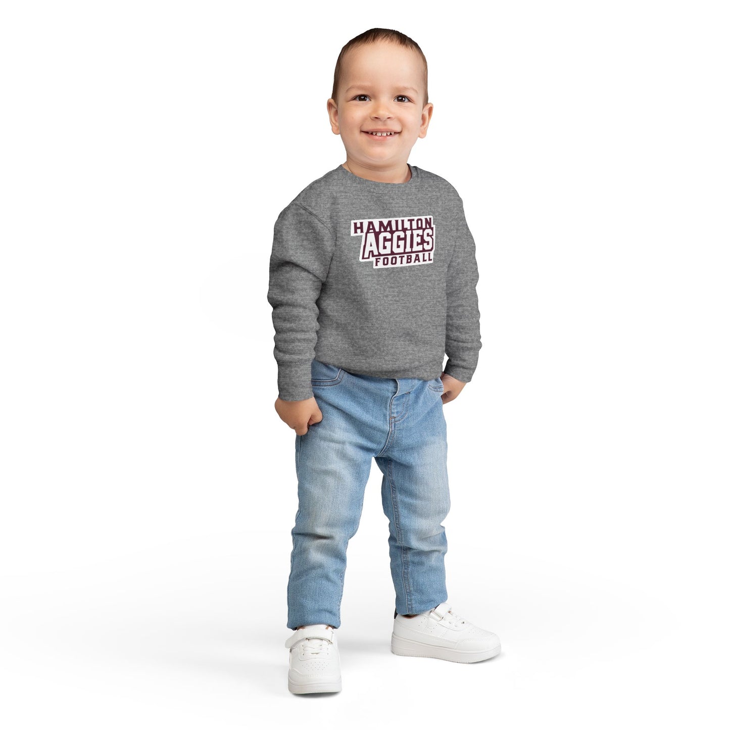 Toddler Crewneck Sweatshirt \ Hamilton Aggies Football \ HAF1