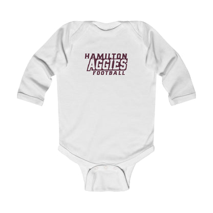 Long Sleeve Baby Bodysuit \ Hamilton Aggies Football \ HAF1