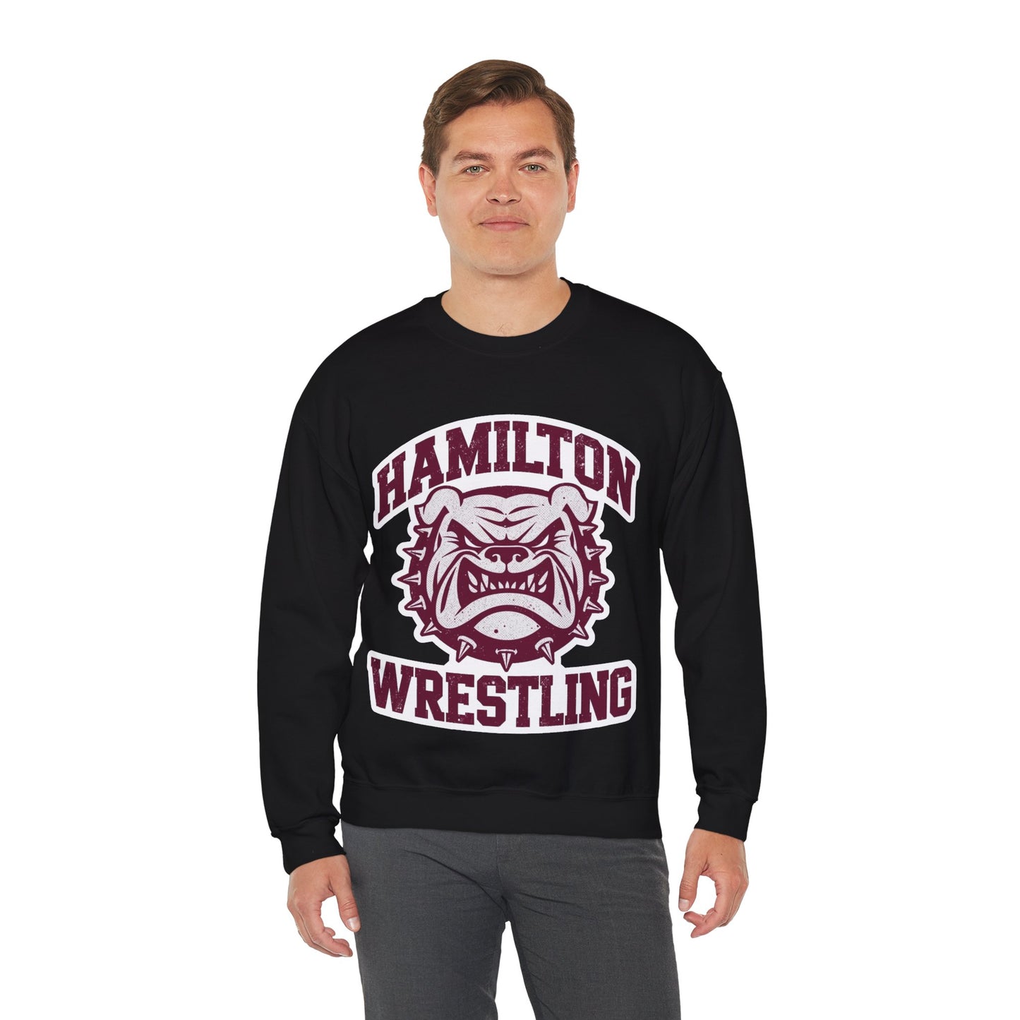 Adult Crewneck Sweatshirt \ Hamilton Aggies Wrestling \ HAW2