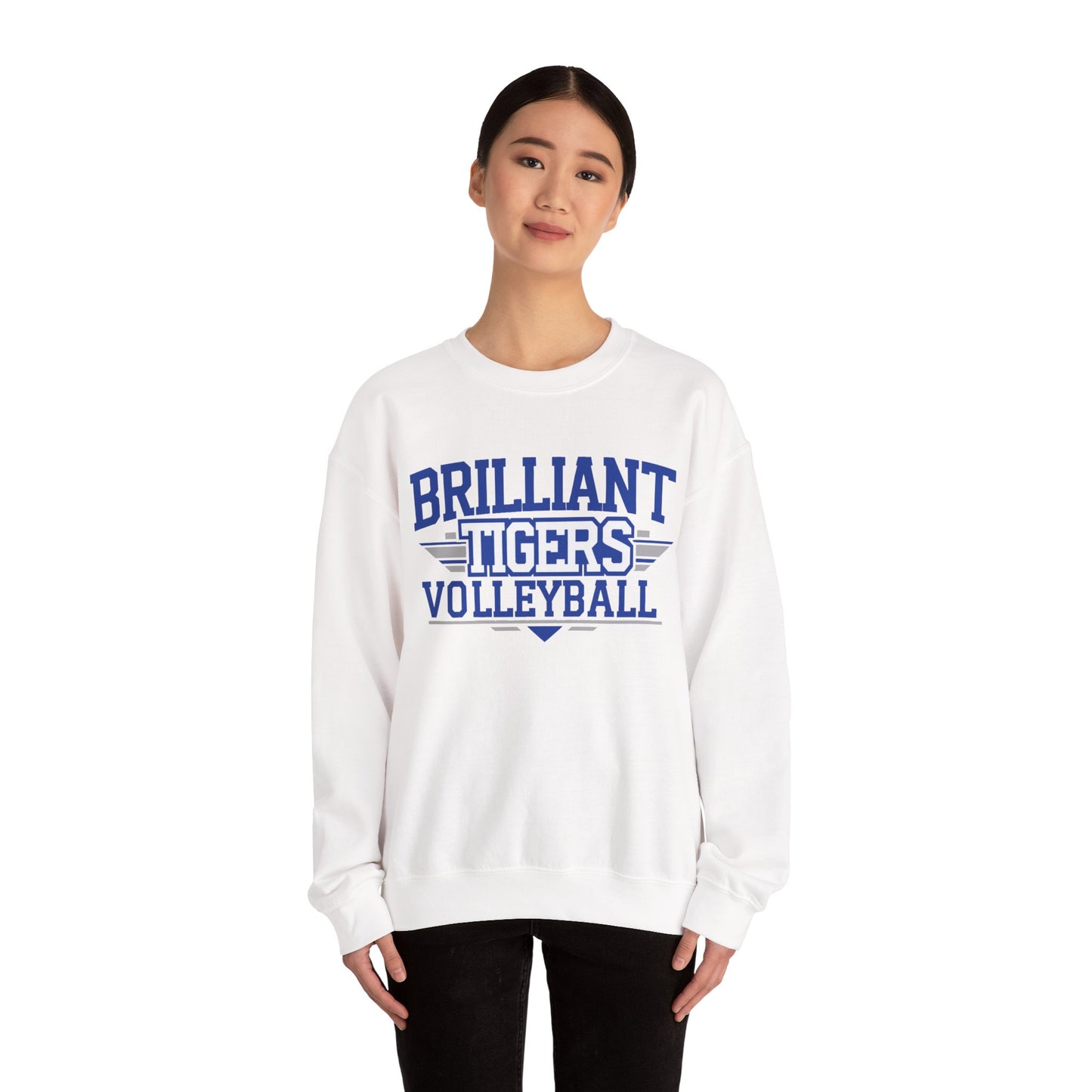 Adult Crewneck Sweatshirt \ Brilliant Tigers Volleyball \ BTV2