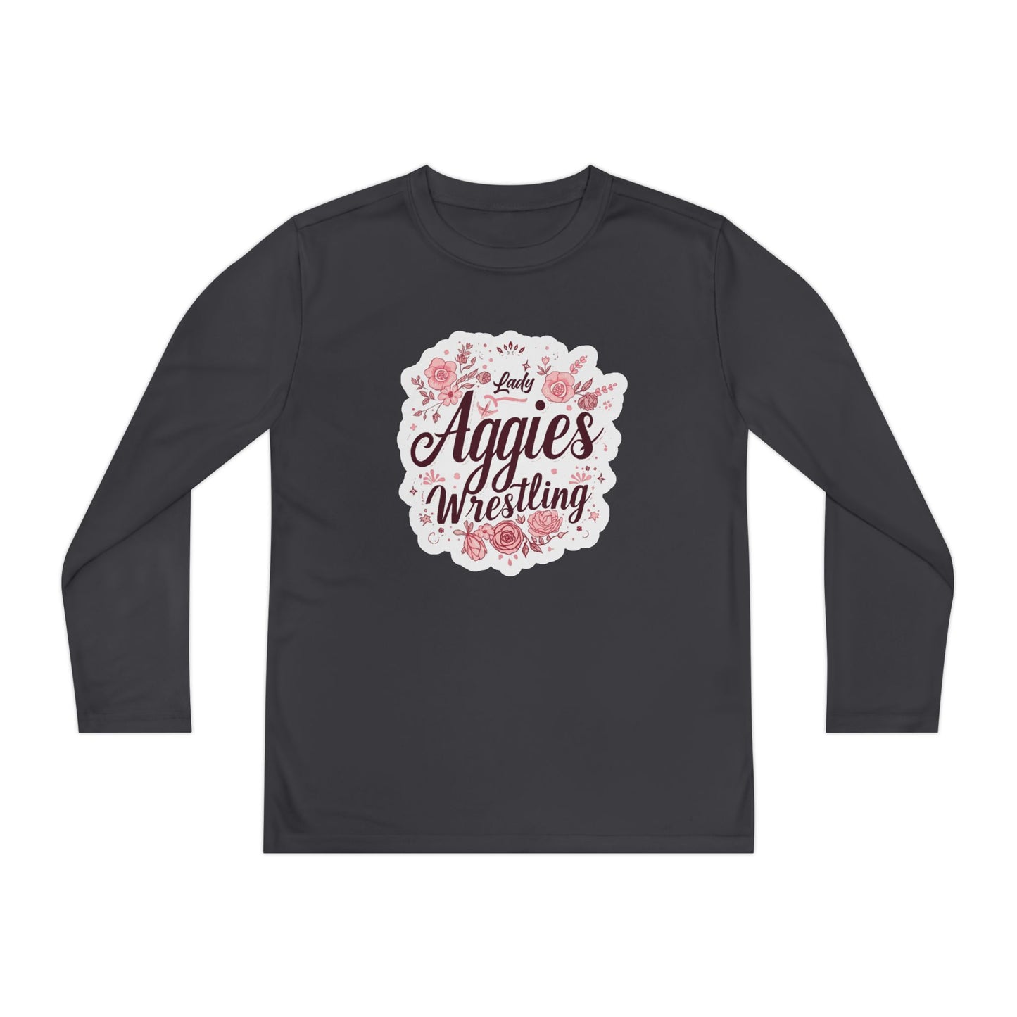 Youth Long Sleeve Shirt \ Hamilton Aggies Wrestling \ HAWG1