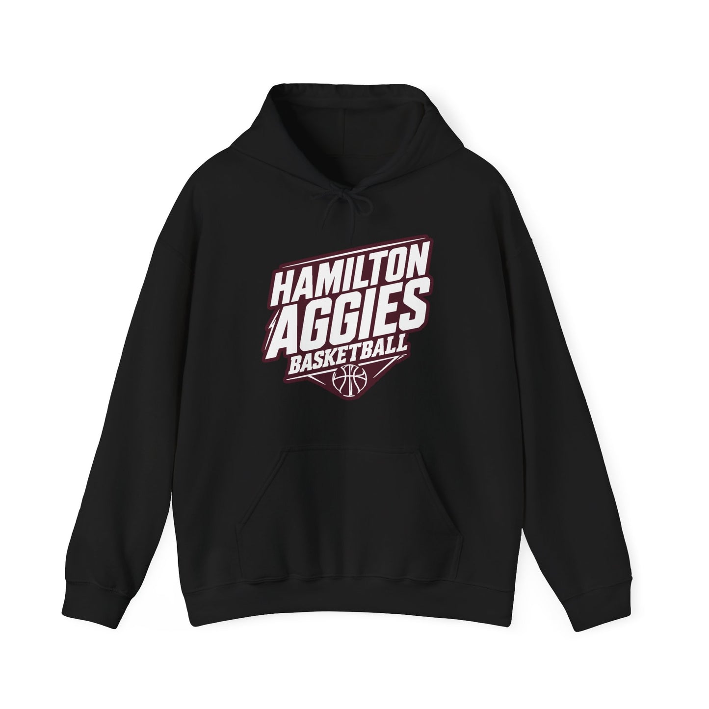 Adult Hoodie Sweatshirt \ Hamilton Aggies Basketball \ HABB2