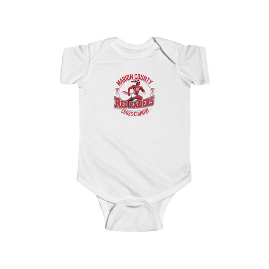 Short Sleeve Baby Bodysuit \ Marion County Red Raiders Cross-Country \ MCCC2