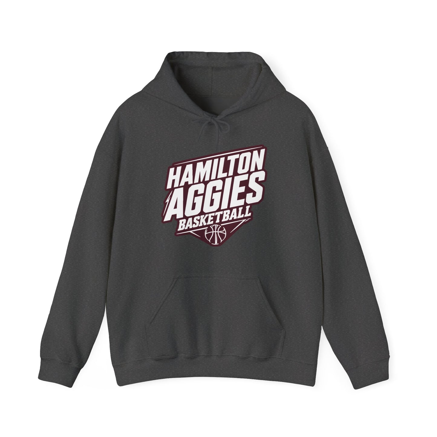 Adult Hoodie Sweatshirt \ Hamilton Aggies Basketball \ HABB2