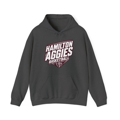 Adult Hoodie Sweatshirt \ Hamilton Aggies Basketball \ HABB2