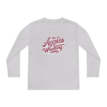 Youth Long Sleeve Tee \ Hamilton Aggies Wrestling \ HAWG2