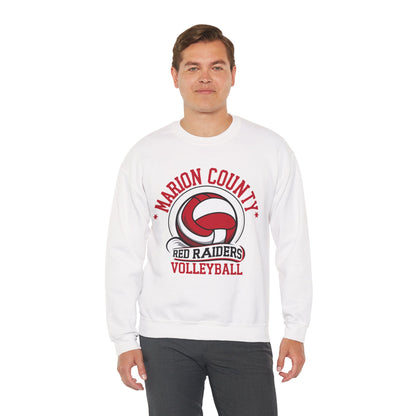 Adult Crewneck Sweatshirt \ Marion County Red Raiders Volleyball \ MCV1