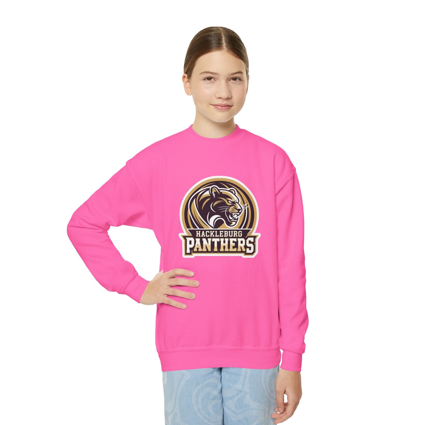 Youth Crewneck Sweatshirt \ Hackleburg Panthers \ HP2