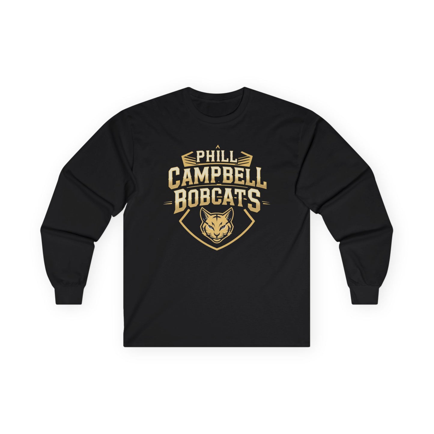 Adult Long Sleeve Tee \ Phill Campbell Bobcats \ PCB1