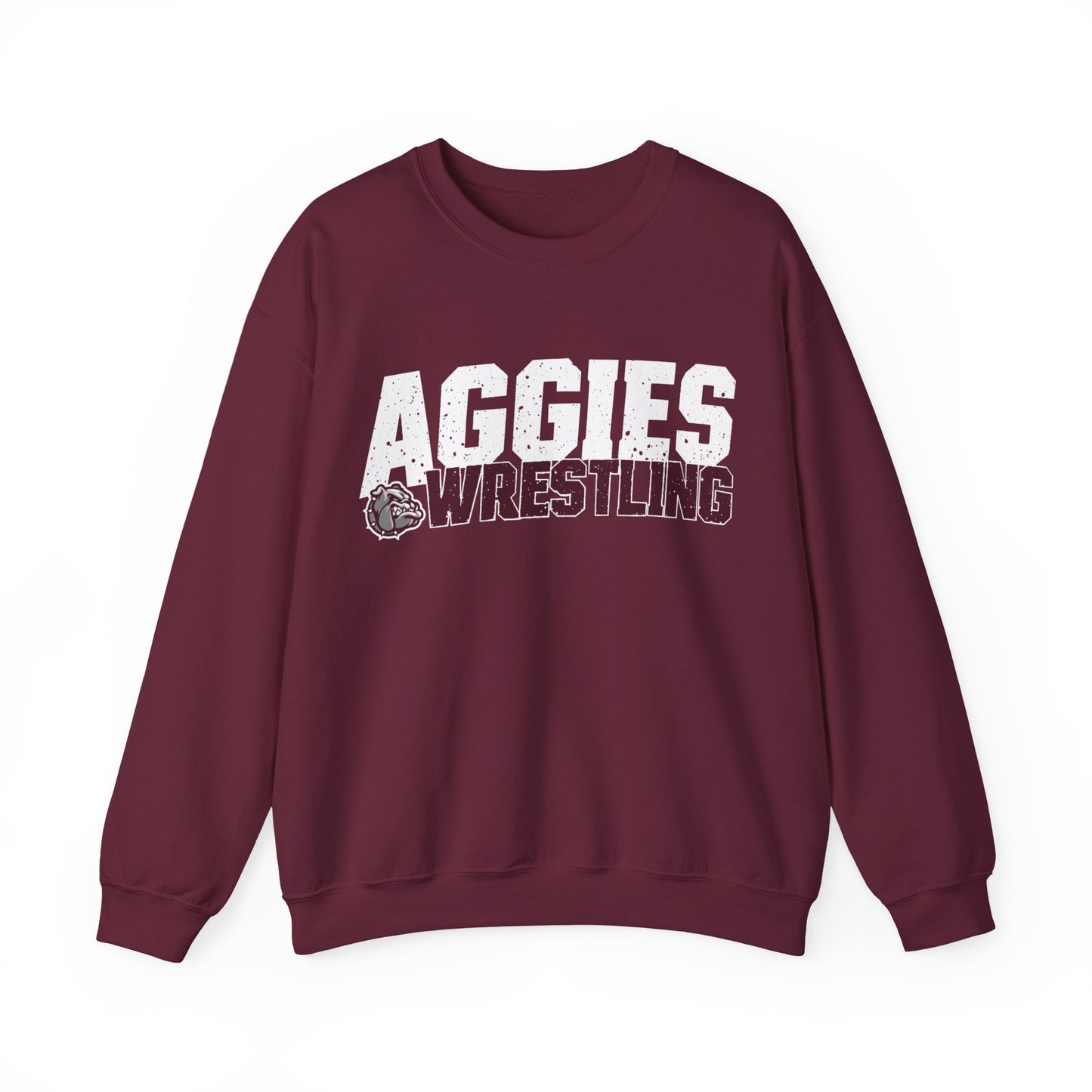 Adult Crewneck Sweatshirt \ Hamilton Aggies Wrestling \ HAW3
