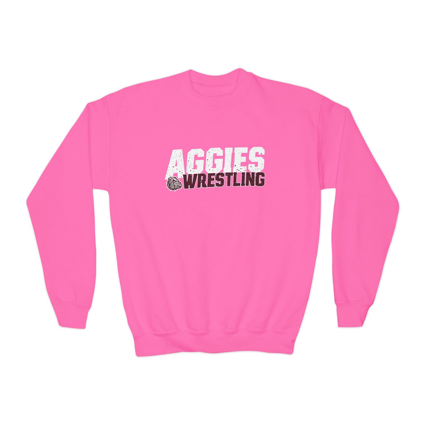Youth Crewneck Sweatshirt \ Hamilton Aggies Wrestling \ HAW3