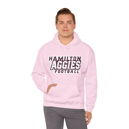 Adult Hoodie Sweatshirt \ Hamilton Aggies Football \ HAF1