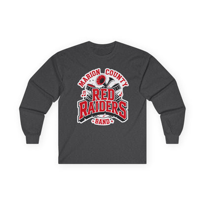 Adult Long Sleeve Tee \ Marion County Red Raiders Band \ MCB2