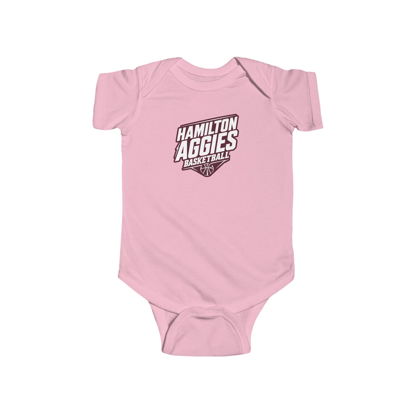 Short Sleeve Baby Bodysuit \ Hamilton Aggies Basketball \ HABB2
