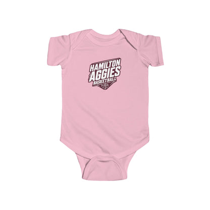 Short Sleeve Baby Bodysuit \ Hamilton Aggies Basketball \ HABB2