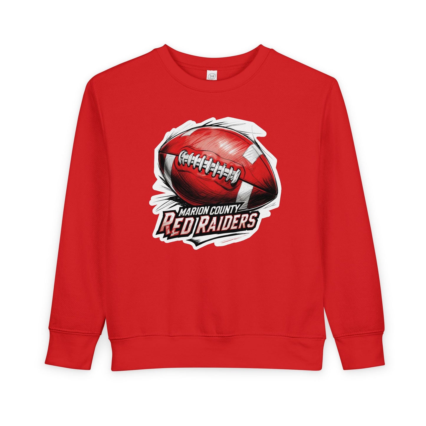 Toddler Crewneck Sweatshirt \ Marion County Red Raiders Football \ MCF1