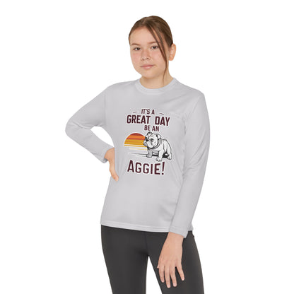 Youth Long Sleeve Tee \ It's a Great Day to be an Aggie! \ GDA3