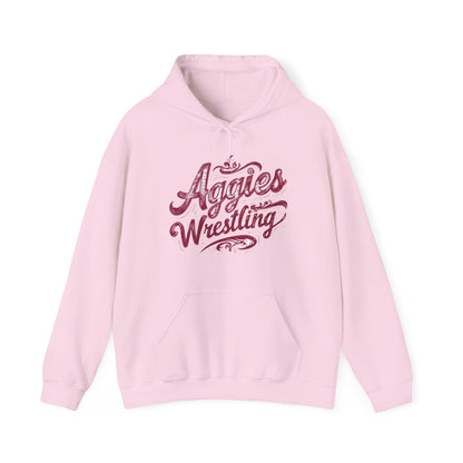 Adult Hoodie Sweatshirt \ Hamilton Aggies Wrestling \ HAWG2
