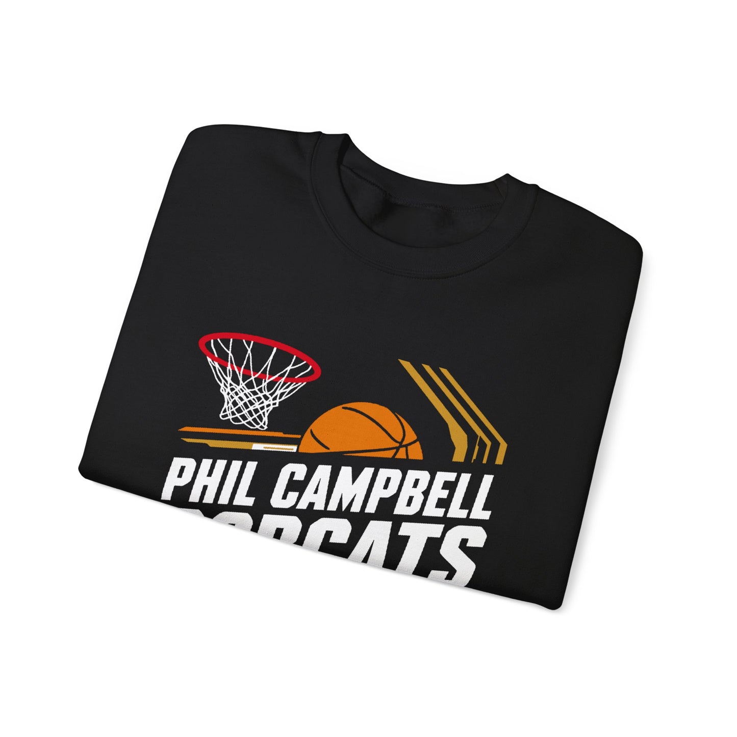 Adult Crewneck Sweatshirt \ Phil Campbell Bobcats Basketball \ PCBBK1