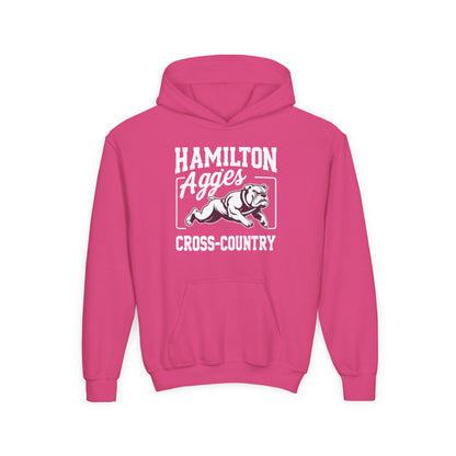 Youth Hoodie Sweatshirt \ Hamilton Aggies Cross-Country \ HCC2