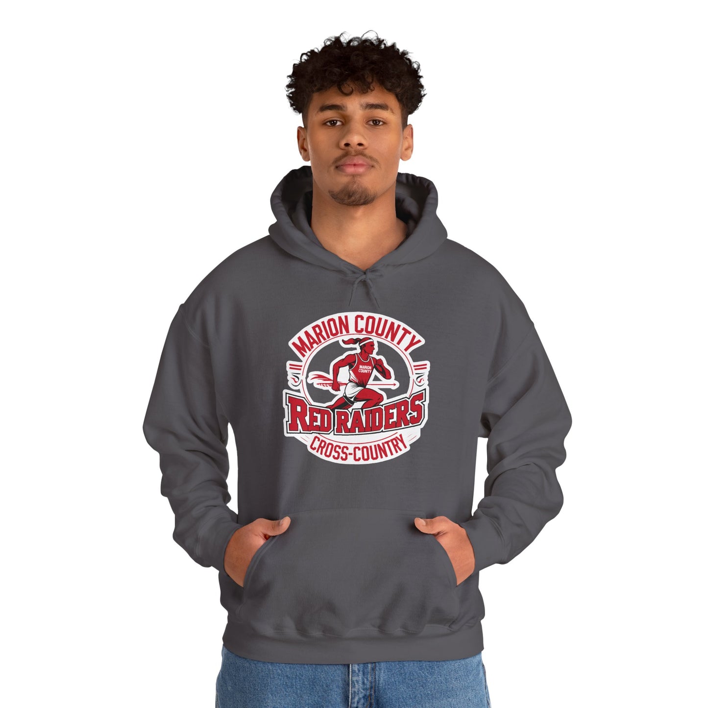 Adult Hoodie Sweatshirt \ Marion County Red Raiders Cross-Country \ MCCC2
