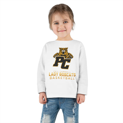 Toddler Long Sleeve Tee \ Phil Campbell Bobcats Basketball \ PCBBKG1