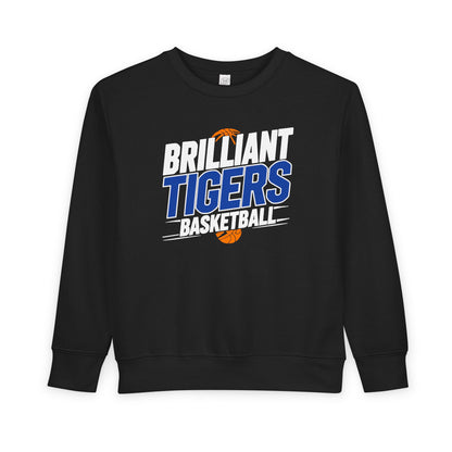 Toddler Crewneck Sweatshirt \ Brilliant Tigers Basketball \ BTBK1