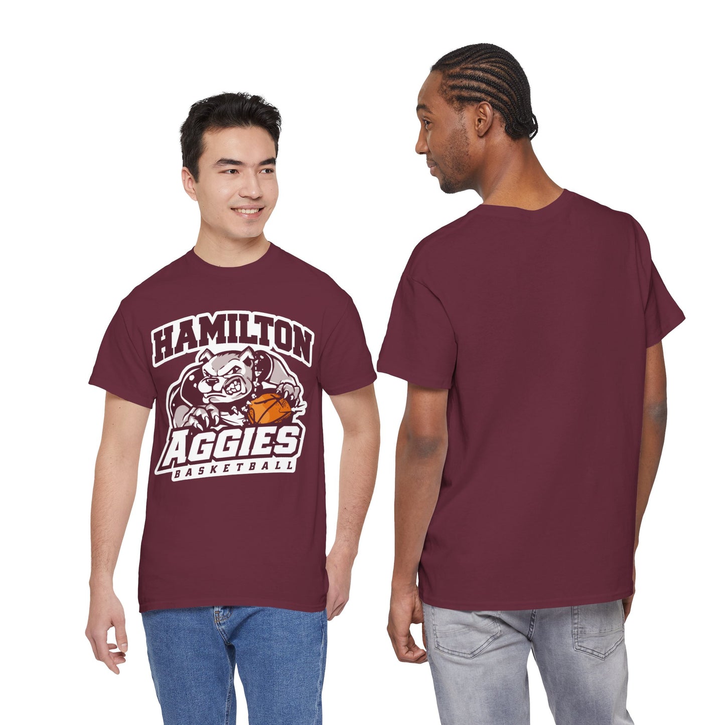 Adult Tee \ Hamilton Aggies Basketball \ HABK1