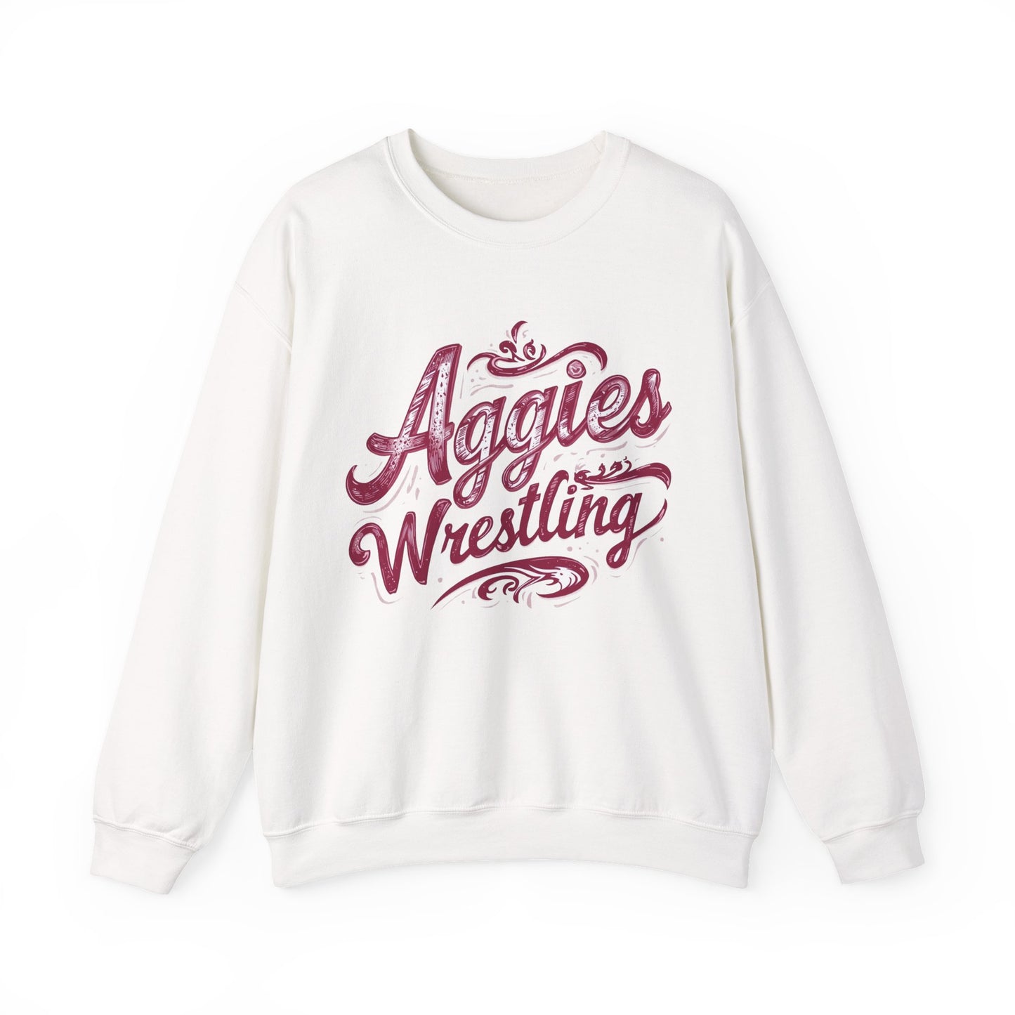 Adult Crewneck Sweatshirt \ Hamilton Aggies Wrestling \ HAWG2
