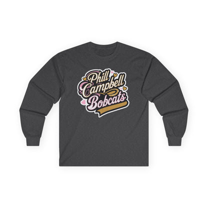 Adult Long Sleeve Tee \ Phill Campbell Bobcats \ PCBG1