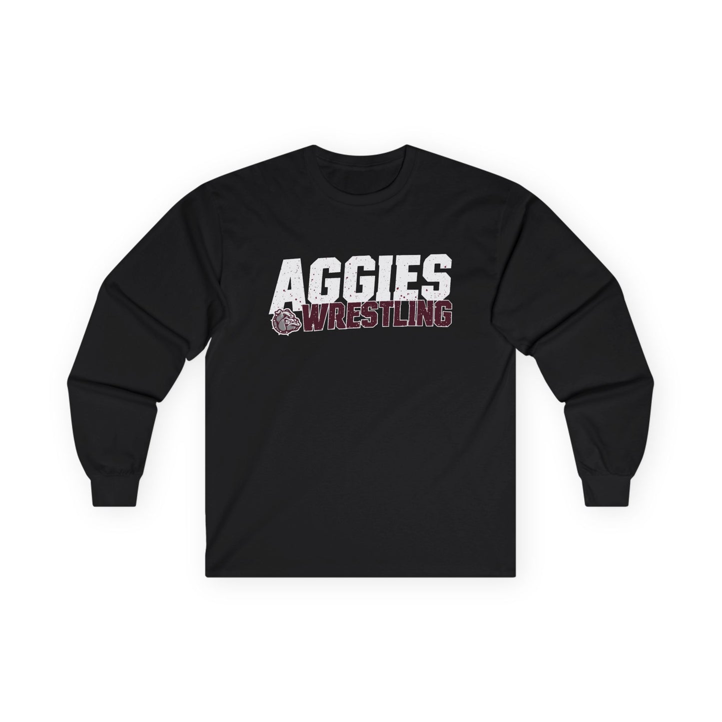 Adult Long Sleeve Tee \ Hamilton Aggies Wrestling \ HAW3
