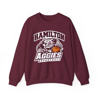 Adult Crewneck Sweatshirt \ Hamilton Aggies Basketball \ HABK1