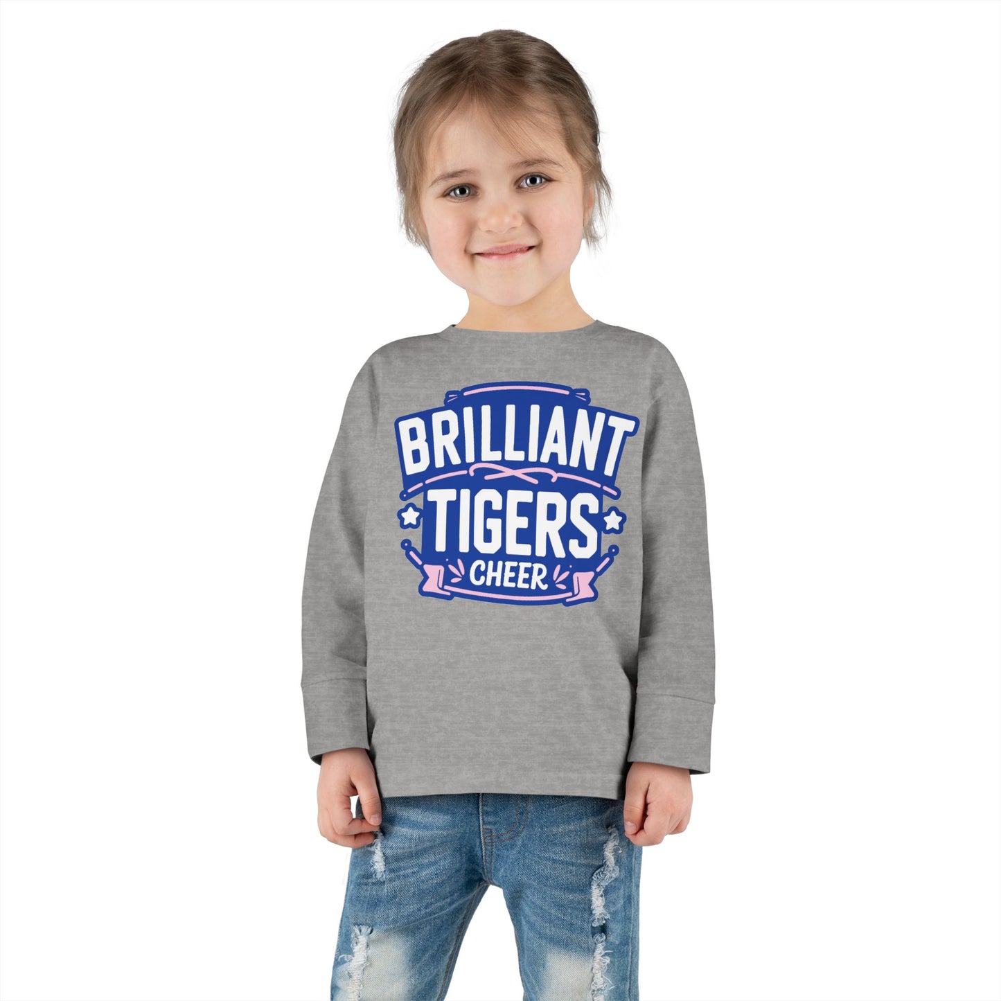 Toddler Long Sleeve Tee \ Brilliant Tigers Cheer \ BTC2