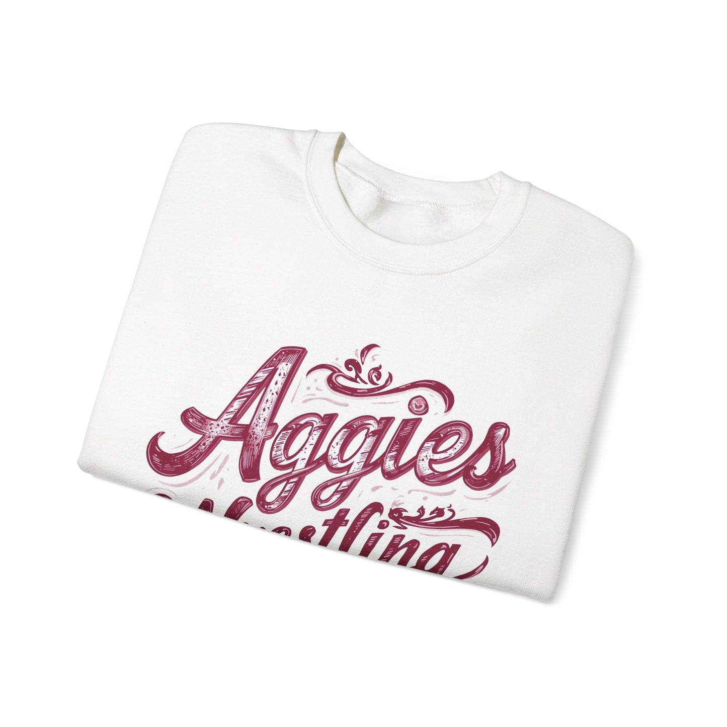 Adult Crewneck Sweatshirt \ Hamilton Aggies Wrestling \ HAWG2
