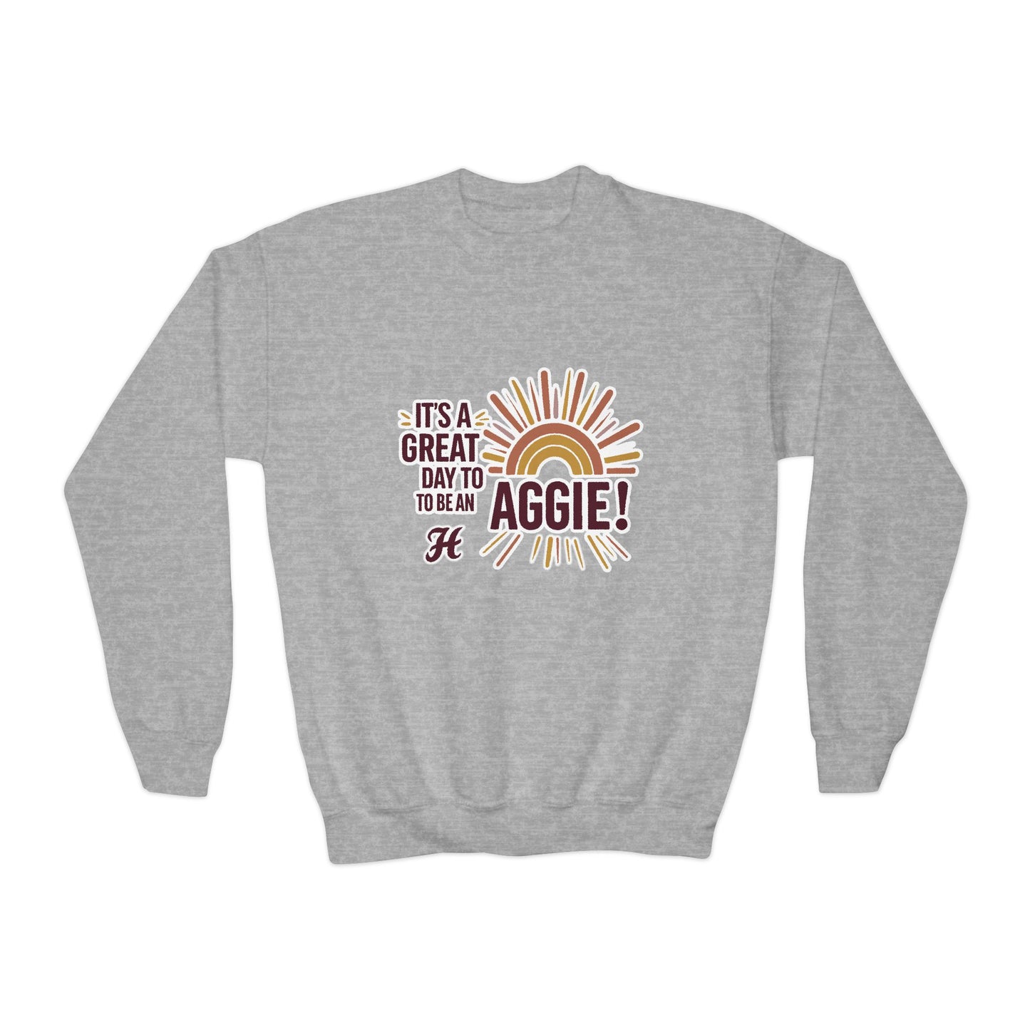 Youth Crewneck Sweatshirt \ It's a Great Day to be an Aggie! \ GDA1