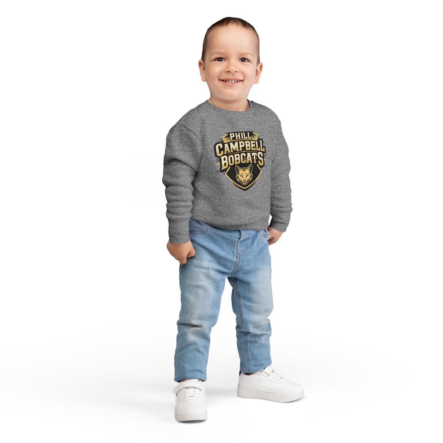 Toddler Crewneck Sweatshirt \ Phill Campbell Bobcats \ PCB1