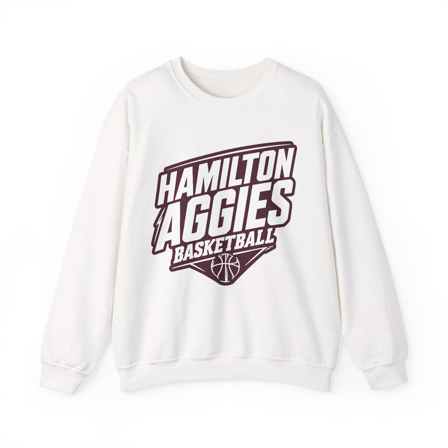 Adult Crewneck Sweatshirt \ Hamilton Aggies Basketball \ HABK2