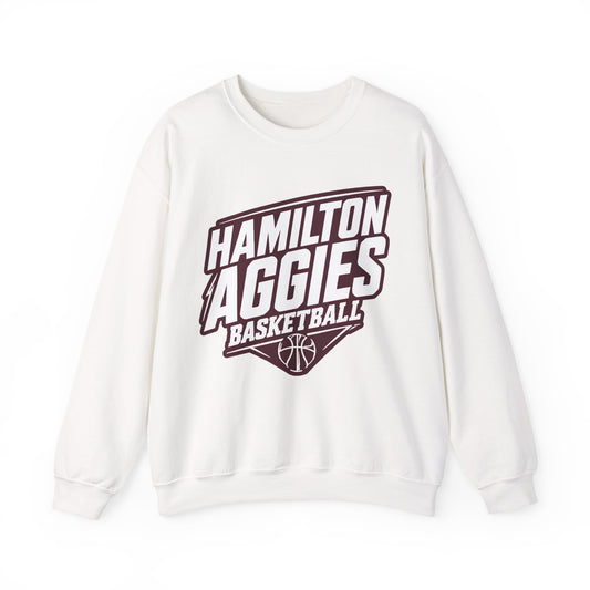 Adult Crewneck Sweatshirt \ Hamilton Aggies Basketball \ HABK2