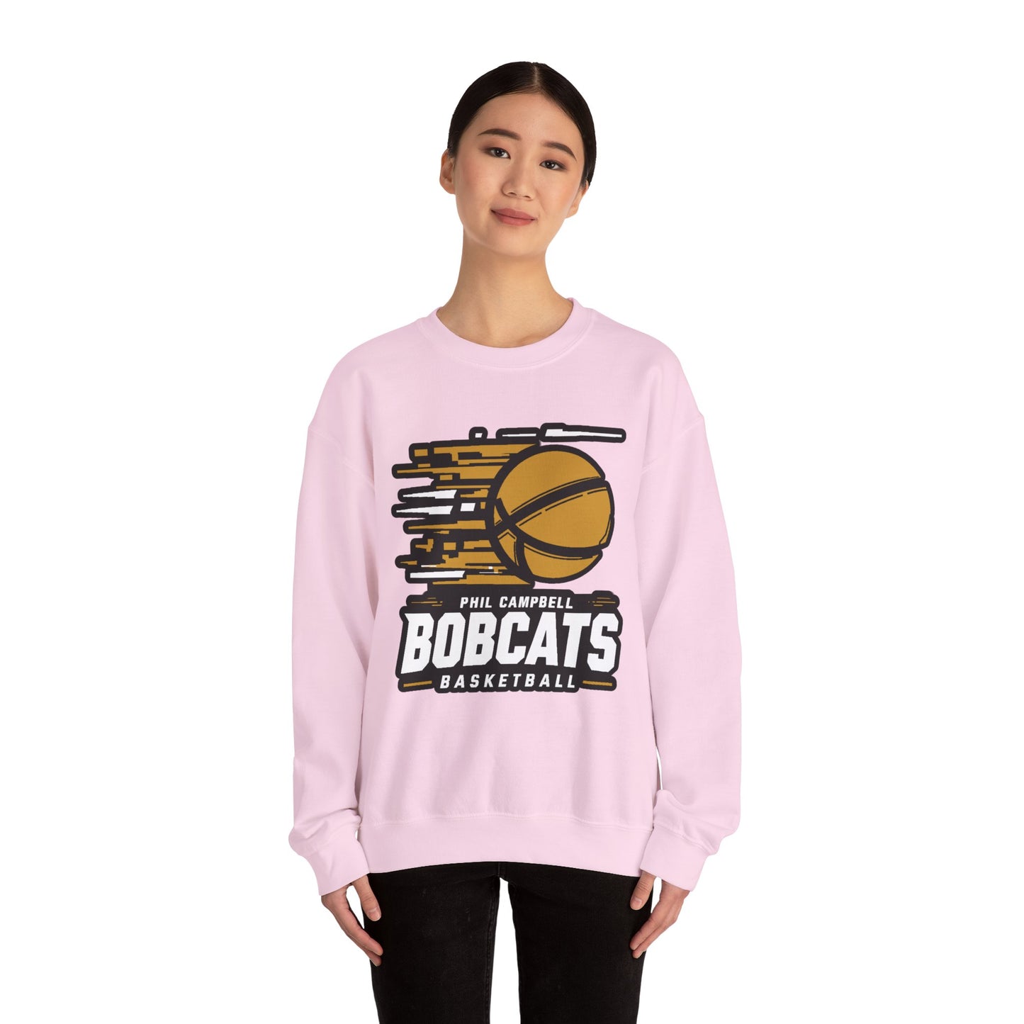 Adult Crewneck Sweatshirt \ Phil Campbell Bobcats Basketball \ PCBBK2