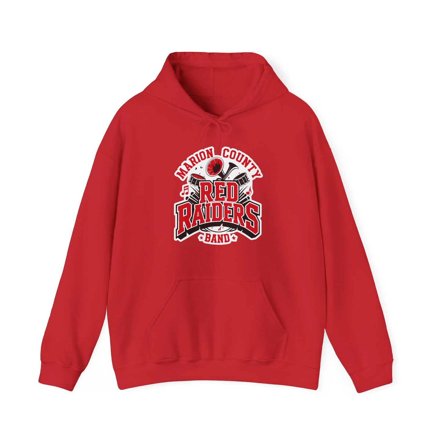 Adult Hoodie Sweatshirt \ Marion County Red Raiders Band \ MCB2